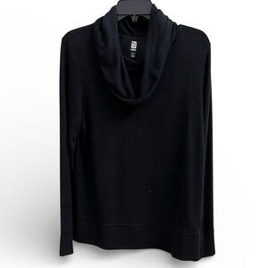 Ideology Black Cowl Neck Long Sleeve Top Size M
